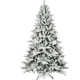 5ft PVC PE Flocking Hinged Tree Environmentally Friendly Fireproof Artificial Christmas Flocked Tree By  Limei Tree