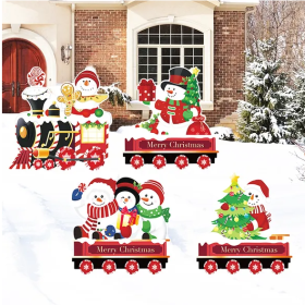 4PCS Christmas Decorations Yard Stakes