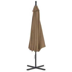 vidaXL Cantilever Garden Parasol with Steel Pole 300 cm Taupe