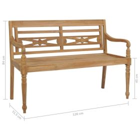 vidaXL Batavia Bench 120 cm Teak