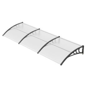 VEVOR Window Door Awning Canopy, 120" x 40" Door Canopy Exterior, UF50+ PC Sunshade Sheet Awnings, Outdoor Patio Awning Sun Shade, Transparent