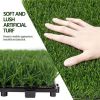 27 pieces of artificial lawn tiles, 11.8 x 11.8 inch interlocking deck tiles, square false grass mats for lawns, indoor and outdoor floor decorations