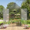 6x12 Outdoor Greenhouse - Walk-in Heavy Duty Storage Shed with Adjustable Vent Window&Lockable Hinged Door,Polycarbonate Greenhouses for Garden Plants