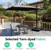 10 FT Cantilever Patio Umbrella with 360¬∞ Rotation & Tilt Adjustment, Square Outdoor Offset Umbrella with Aluminum Pole - Grey