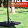 Square Umbrella Base Plastic Patio Umbrella Base Stand, Water/Sand Filled in Black (4-Piece)