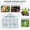 8x8 FT Double Door Polycarbonate Greenhouse Raised Base and Anchor Aluminum Heavy Duty Walk-in Greenhouses for Outdoor Backyard in All Season,Green