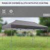 Outsunny 10' x 20' Pop Up Canopy Tent, Instant Sun Shelter with 3-Level Adjustable Height