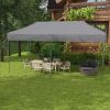 Outsunny 10' x 20' Pop Up Canopy Tent, Instant Sun Shelter with 3-Level Adjustable Height