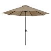 Sunbrella Patio 9 FT Outdoor Market Umbrella with Crank and Push Button Tilt