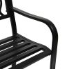 50" Outdoor Welcome Backrest Cast Iron&PVC Bench