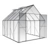 6x12 Outdoor Greenhouse - Walk-in Heavy Duty Storage Shed with Adjustable Vent Window&Lockable Hinged Door,Polycarbonate Greenhouses for Garden Plants