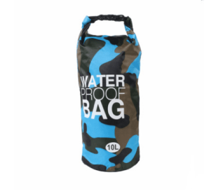 Camouflage waterproof bucket bag beach bag waterproof bucket bag outdoor drifting waterproof bag waterproof bag (Option: Light blue-30L)