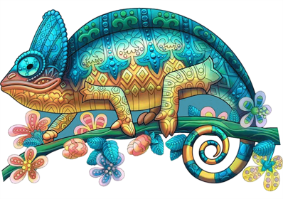 Each Piece Is Animal Shaped Christmas Gift Colorful Elephant Turtle Wooden Jigsaw Puzzles (Option: 15Style-A5)