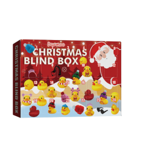 Dowmoo Christmas Blind Box, 24 Grid Cartoon Gift Ducklings Blind Box (Option: 1PCS)