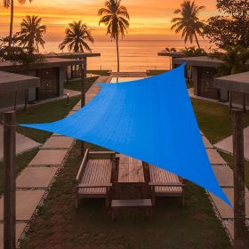 Artpuch Custom Size Sky Blue Sun Shade Sail Triangle Canopy 185 GSM Durable Fabric UV Block Awning for Outdoor Patio Garden Backyard (Customized Avail (Color: Sky Blue, size: 07'x09')