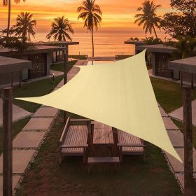 Artpuch Custom Size Beige Sun Shade Sail Triangle Canopy 185 GSM Durable Fabric UV Block Awning for Outdoor Patio Garden Backyard (Customized Availabl (Color: Beige, size: 06'x14')