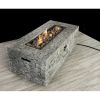 Concrete Propane/Natural Gas Fire Pit Table with Glass