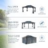 10x13FT Gazebos-Double Roof Sunshade (Wooden Legs)- kk outdoor