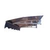 DA5934W Premium Door Window Awning Canopy Virtually Solid 3.5mm/0.137" Thick Polycarbonate Sheet and Aluminum Alloy in 59"Wx34"D with Fabric Valance F