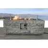 Concrete Propane/Natural Gas Fire Pit Table with Glass